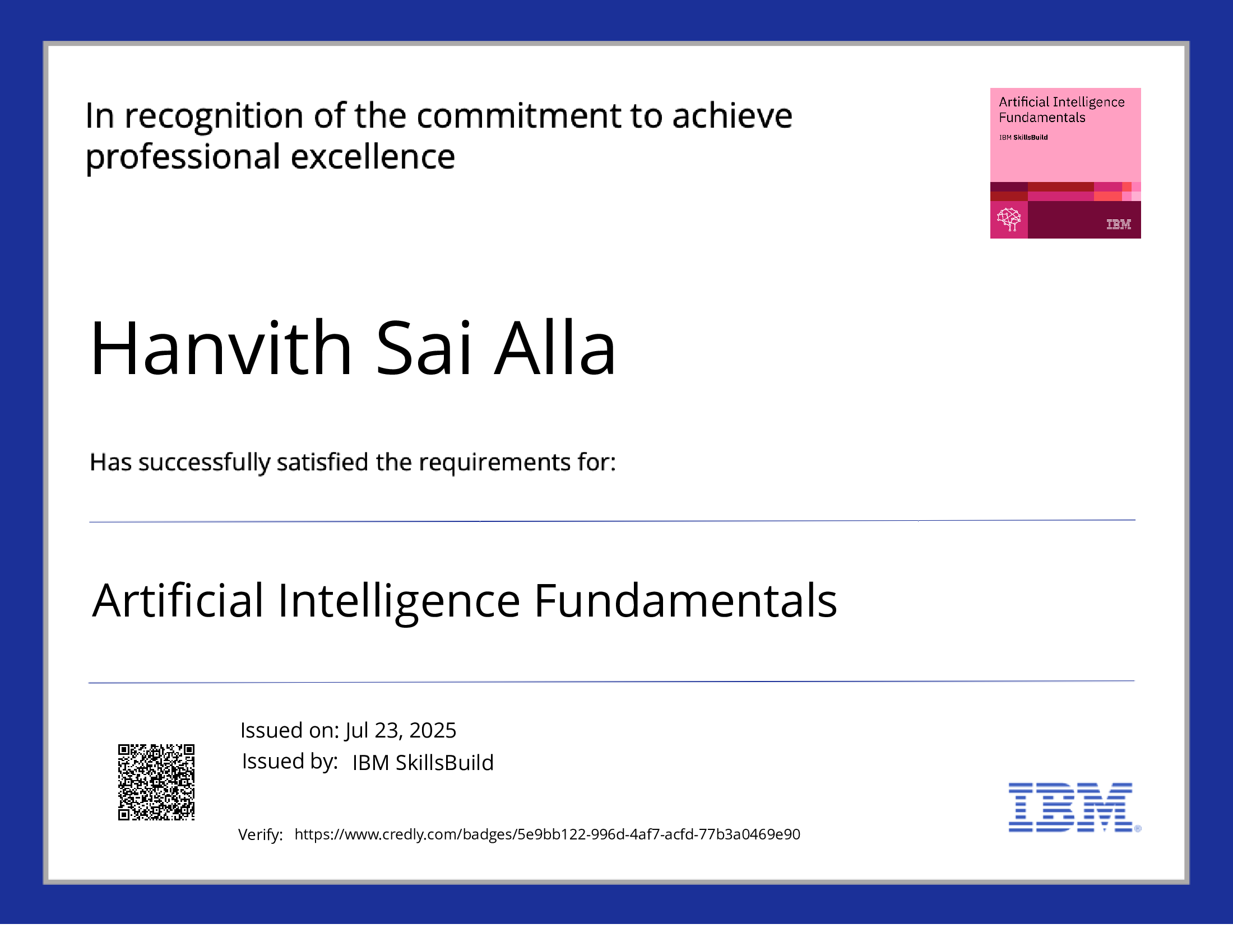Artificial Intelligence Fundamentals